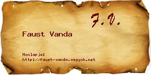 Faust Vanda névjegykártya